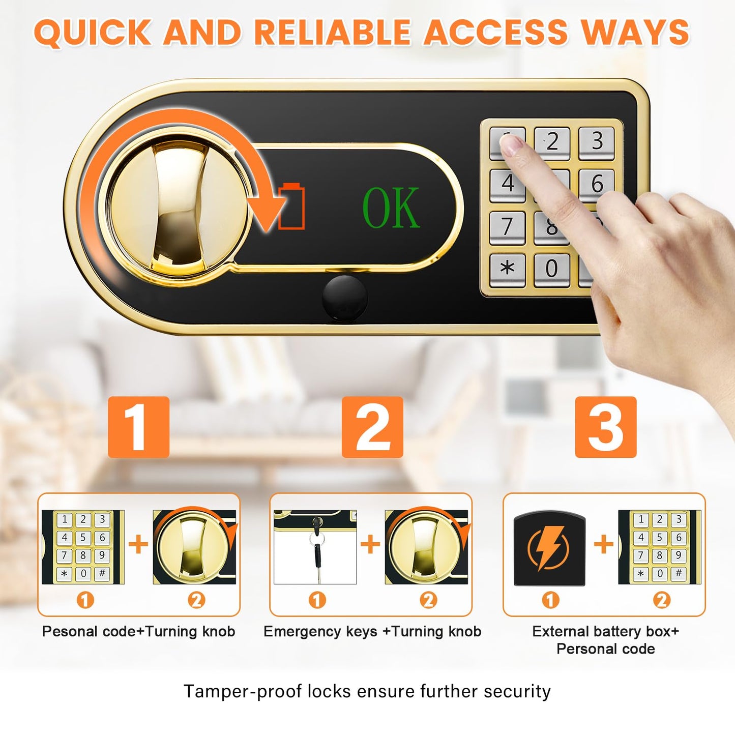 2.8 Cubic Drop Safe for Business, Anti-Theft Drop Slot Safes for Money with Digital Combination Lock & Spare Keys, Cash Depository Safe with Drop Box for Home Retail Store Business