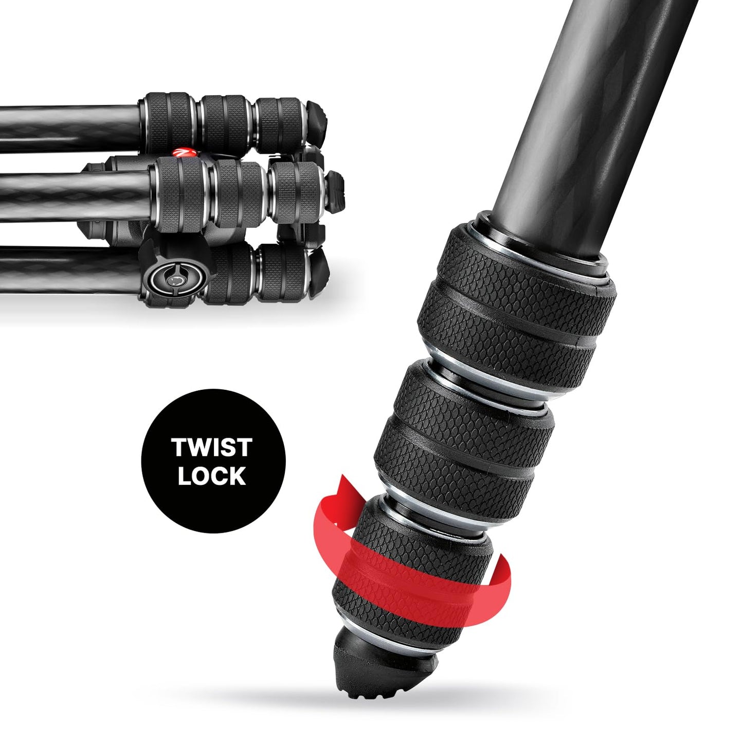Manfrotto MKBFRTC4GT-BH Befree Advanced GT Camera Tripod Kit, Travel Tripod with Ball Head, Portable & Compact, Professional Carbon Camera Tripod for DSLR, Reflex, Mirrorless, Photography Accessories