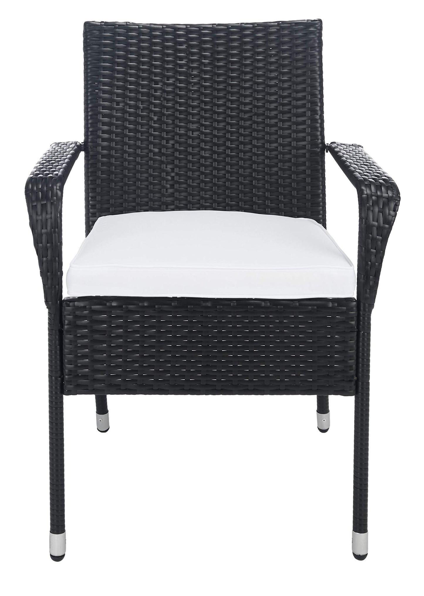 SAFAVIEH Outdoor Collection Laina Black/White Bistro Set PAT7703A-2BX
