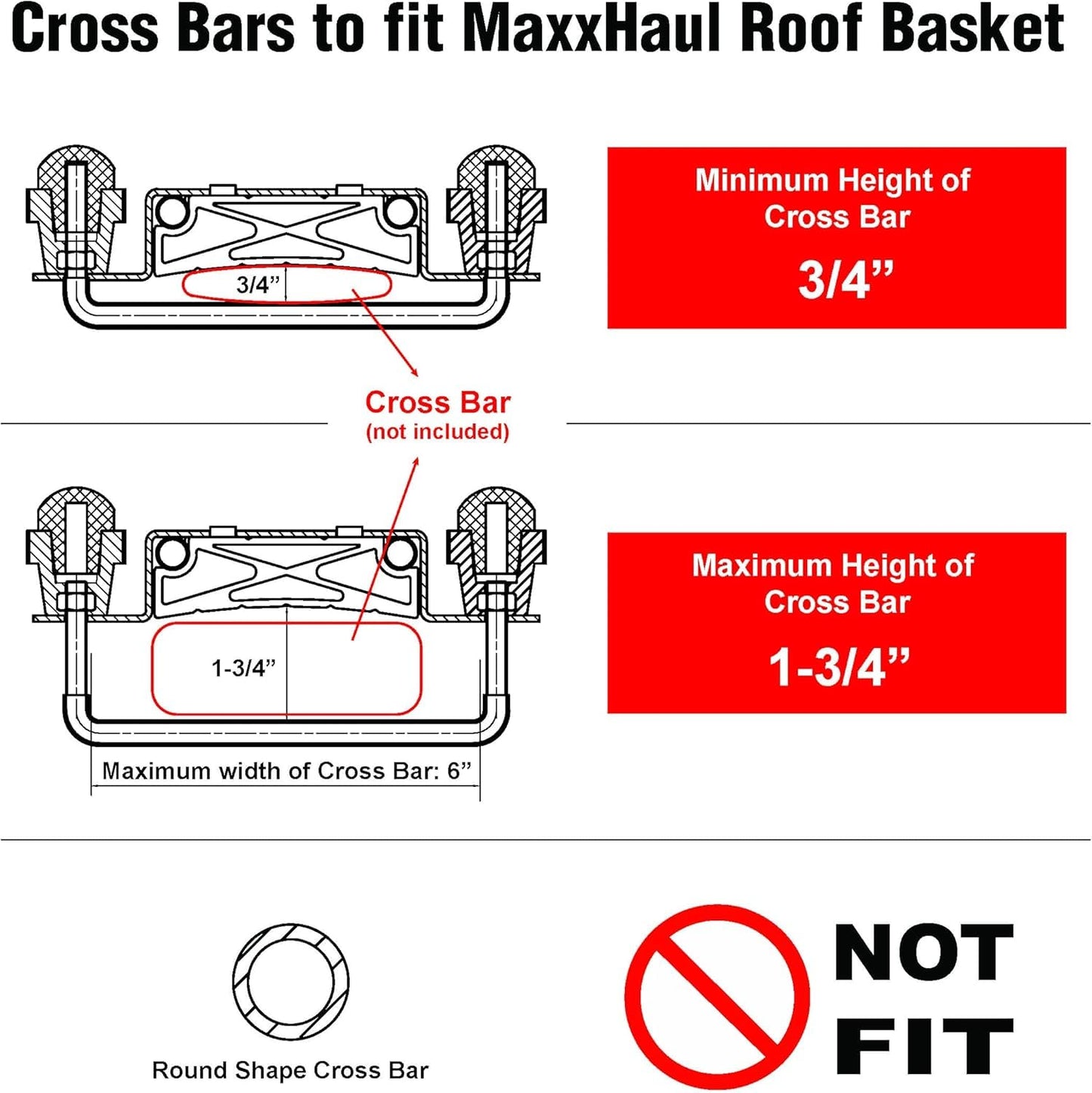 MaxxHaul 51084 46" x 36" x 4.5" Roof Rack Cargo Carrier Steel Basket, Car Top Luggage Holder for SUV and Pick Up Trucks - 150 lb. Capacity, with 15 Cu.Ft. Water Resistant Roof Bag 44" x 34" x 17"