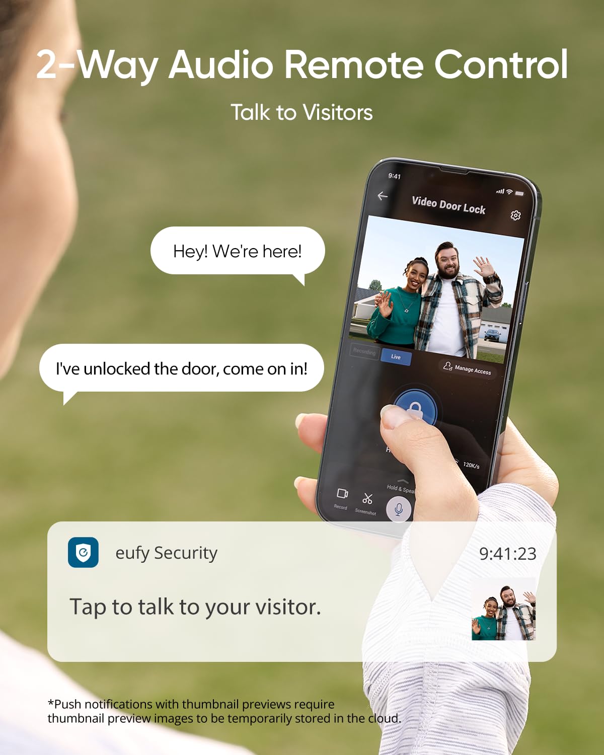eufy Security Video Smart Lock S330, 3-in-1 Camera+Doorbell+Fingerprint Keyless Entry Door Lock, Smart Wi-Fi Deadbolt for Front Door, 8 GB Built-in Storage, SD Card Expandable, Chime Included