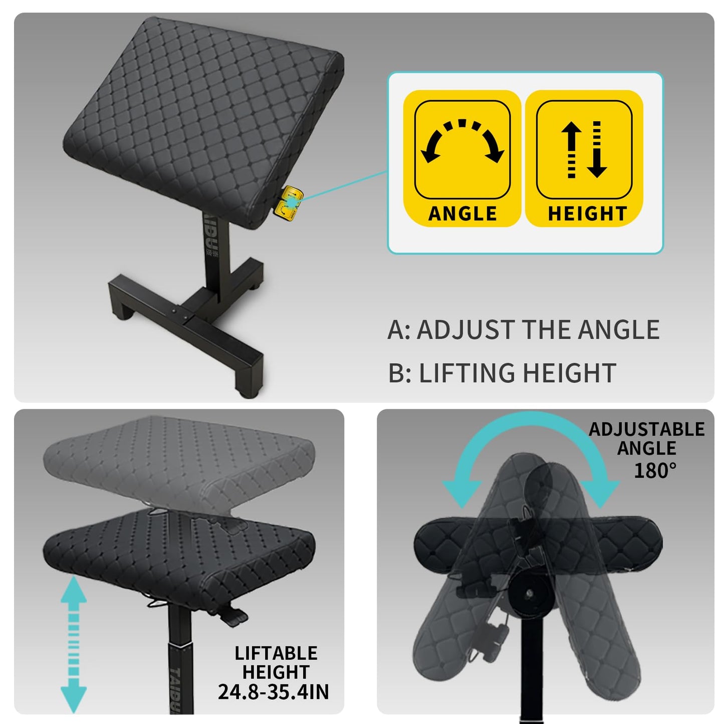 Advanced tattoo arm rest, equipped with hydraulic lifting system; soft sponge pad arm rest; pneumatic lifting tattoo arm rest workbench; artist beauty
