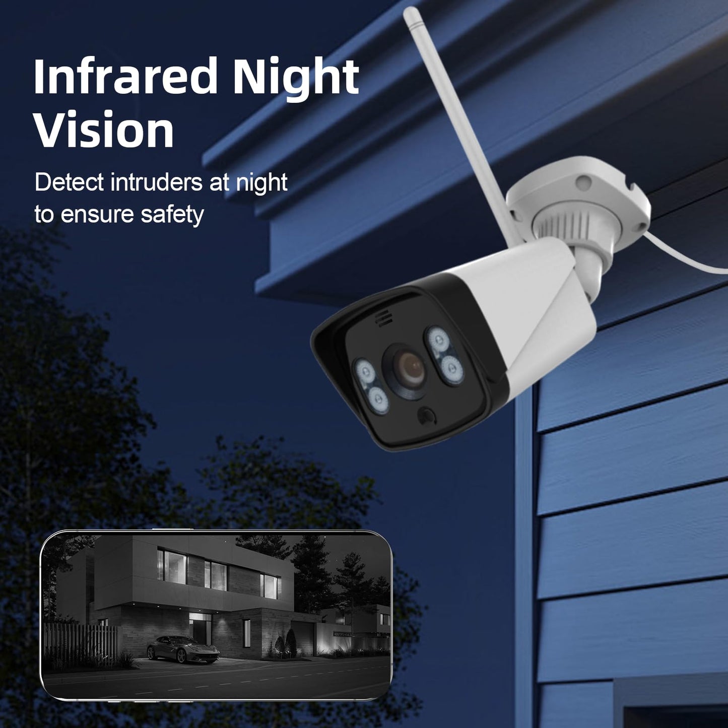 VTimes 4Pcs Wireless Home Security Camera System with Monitor, Smart AI Human Motion Detection, 2-Way Audio, Surveillance Kits for Indoor Outdoor, No Blind Spots, No Subscription, No WiFi Needed