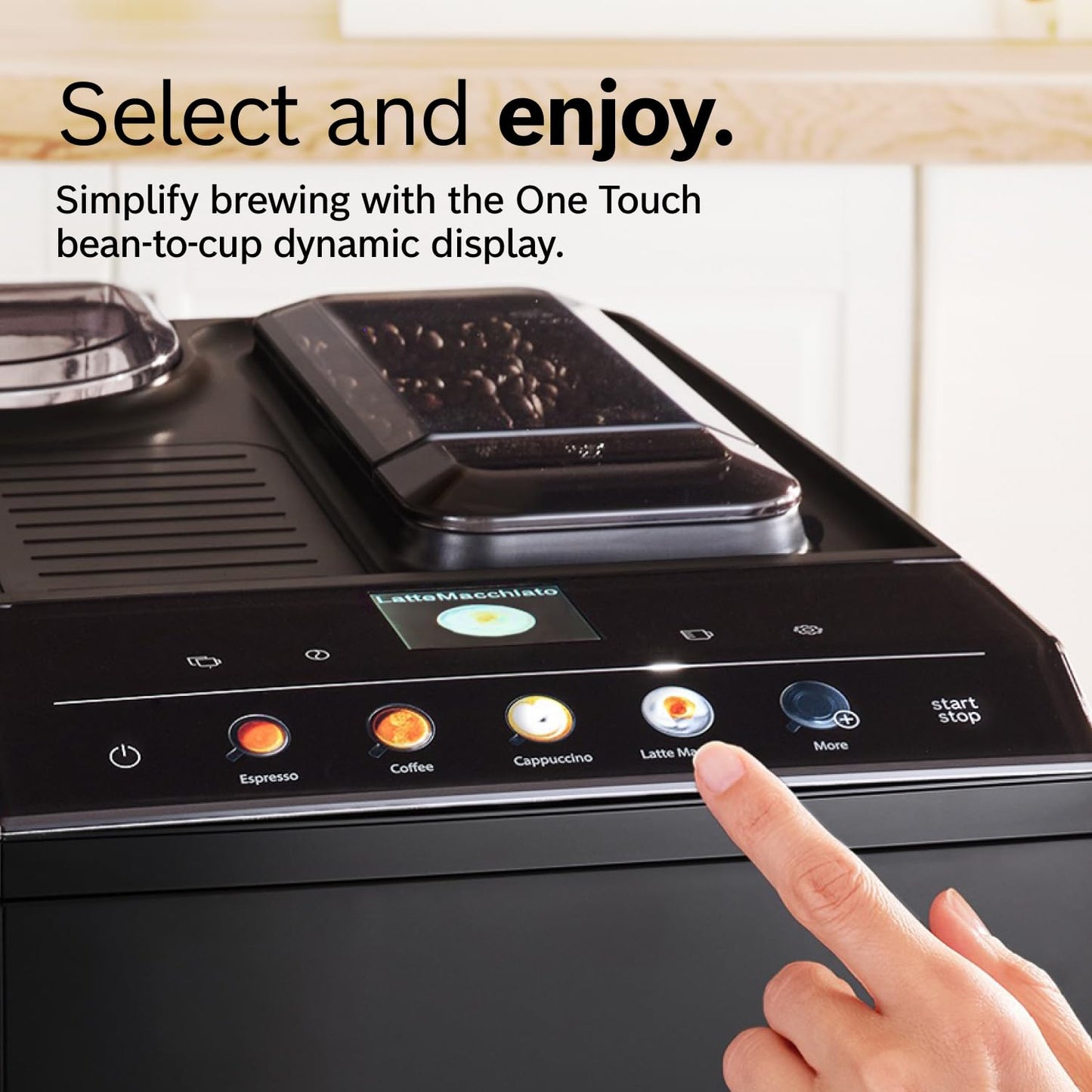 Bosch Fully Automatic Coffee and Espresso Machine - 9 Drinks, Barista Quality, Double Cup Super Coffee Maker - Programmable Machine, Large Bean Capacity - Easy Clean, Maintenance - Black - TPU40109