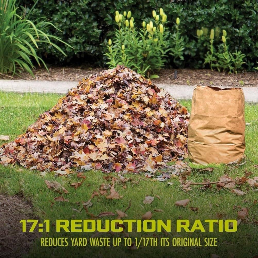 DIUNAOZI Garden Corded Electric Chipper, 2500W Electric Compost Leaf Mulchers Shredder for Dry Leaves, Grass, Yard Clippings 17:1 shredding Ratio with Detachable 30L Collection Bag 10mpowercable