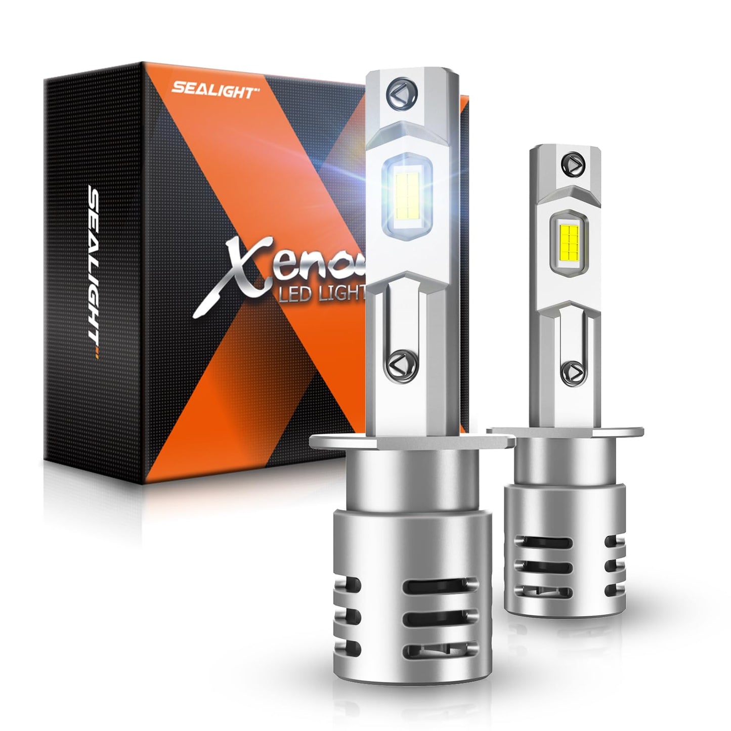 SEALIGHT H1 Fog Light Lamps 30,000LM, Canbus Ready, IP68, Easy Installation, Pack of 2, White