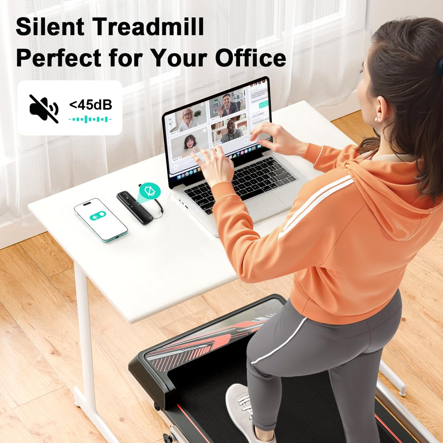 Treadmill with Incline, 3 in 1 Walking Pad with Incline for Home Office w/3.0HP Motor/7.6MPH, Walking Pad with Handle Bar/Remote/LED Display, Walking Pad Treadmill with Incline Supports Up to 350lbs