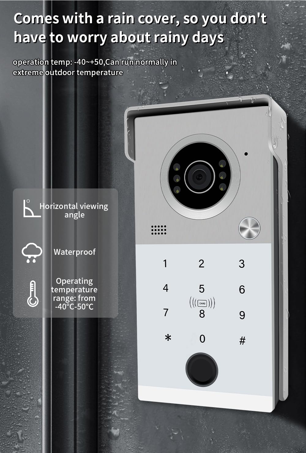 ANJIELO SMART 4 Wire Black Video Door Intercom System,7inch WiFi Monitor,Multiple Doorbells and Multiple Camera,Bell System with Door Opener (1 Bell+1 Black Monitor)