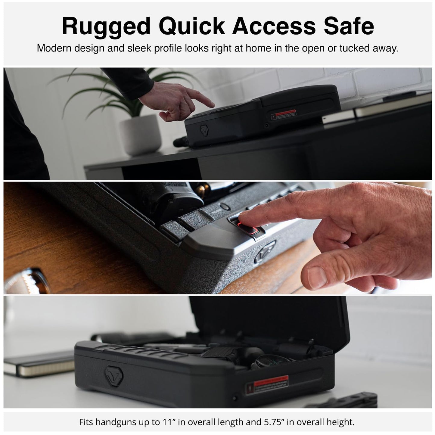 VAULTEK 20 Series Compact Quick Access Biometric Safe, Rugged Construction, Auto-Open, & Anti-Theft Protection (ViSN™ (WiFi + Biometric)