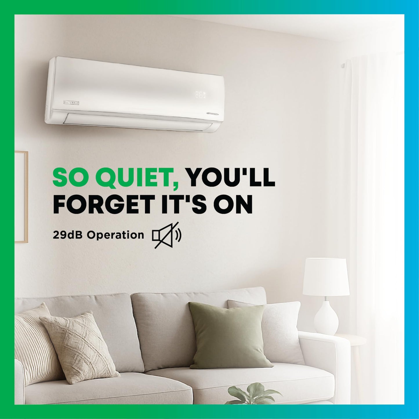 Filterbuy 12,000 BTU Mini Split AC Heating System, 17 SEER2, 230V, Ductless Inverter Heat Pump, R32, WiFi + Alexa + More, Self-Cleaning, ETL & AHRI Certified, Up to 550 Sq Ft, Install Kit Included