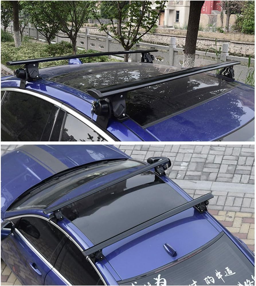 2Pcs Heavy Duty Roof Rack Cross Bars Fits for Chevy Colorado 2023-2025 / Silverado 2019-2024 2025 Aluminum Cargo Bars Luggage Gear Rooftop Storage Car Roofs Rack Cargo Carrier (Black)