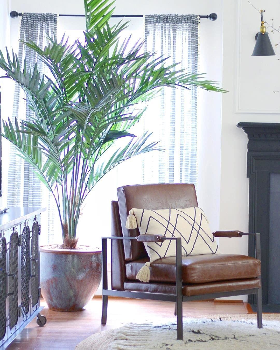 Signature Design by Ashley Peacemaker Mid-Century Modern Faux Leather Accent Chair, Brown