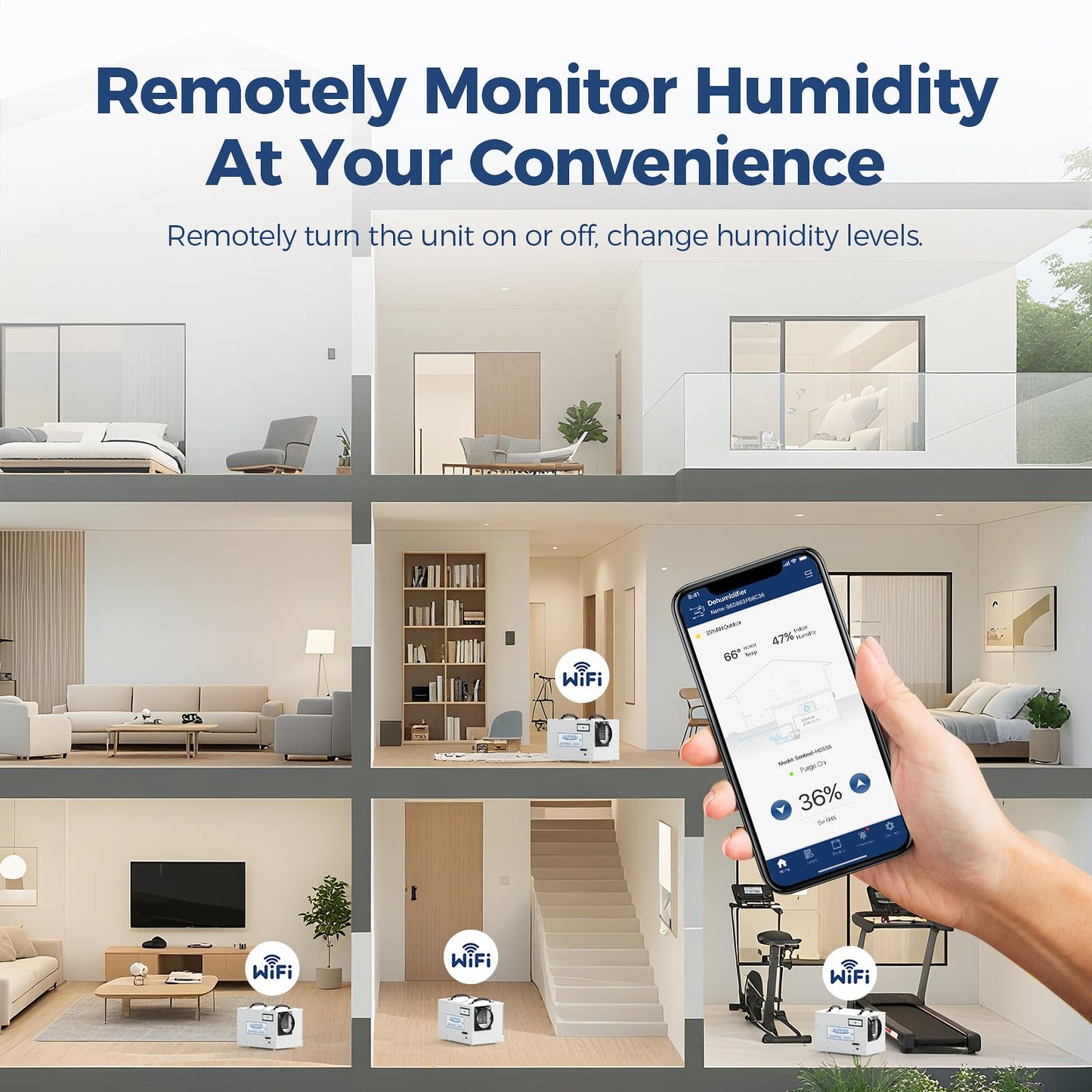 ALORAIR 120 PPD Wi-Fi Dehumidifier for Crawl Space, Basement, and Commercial Use, 2026 Energy Star APP Control, Auto-Defrost Crawlspace Dehumidifiers