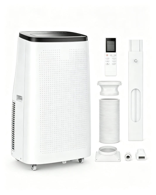 14,000 BTU Portable Air Conditioners, Cools Large Room Up to 700 Sq.Ft, 4-in-1 AC Unit with Dehumidifier & Fan, Remote Control, Quiet Sleep Mode, Energy Efficient for Home Office Garage