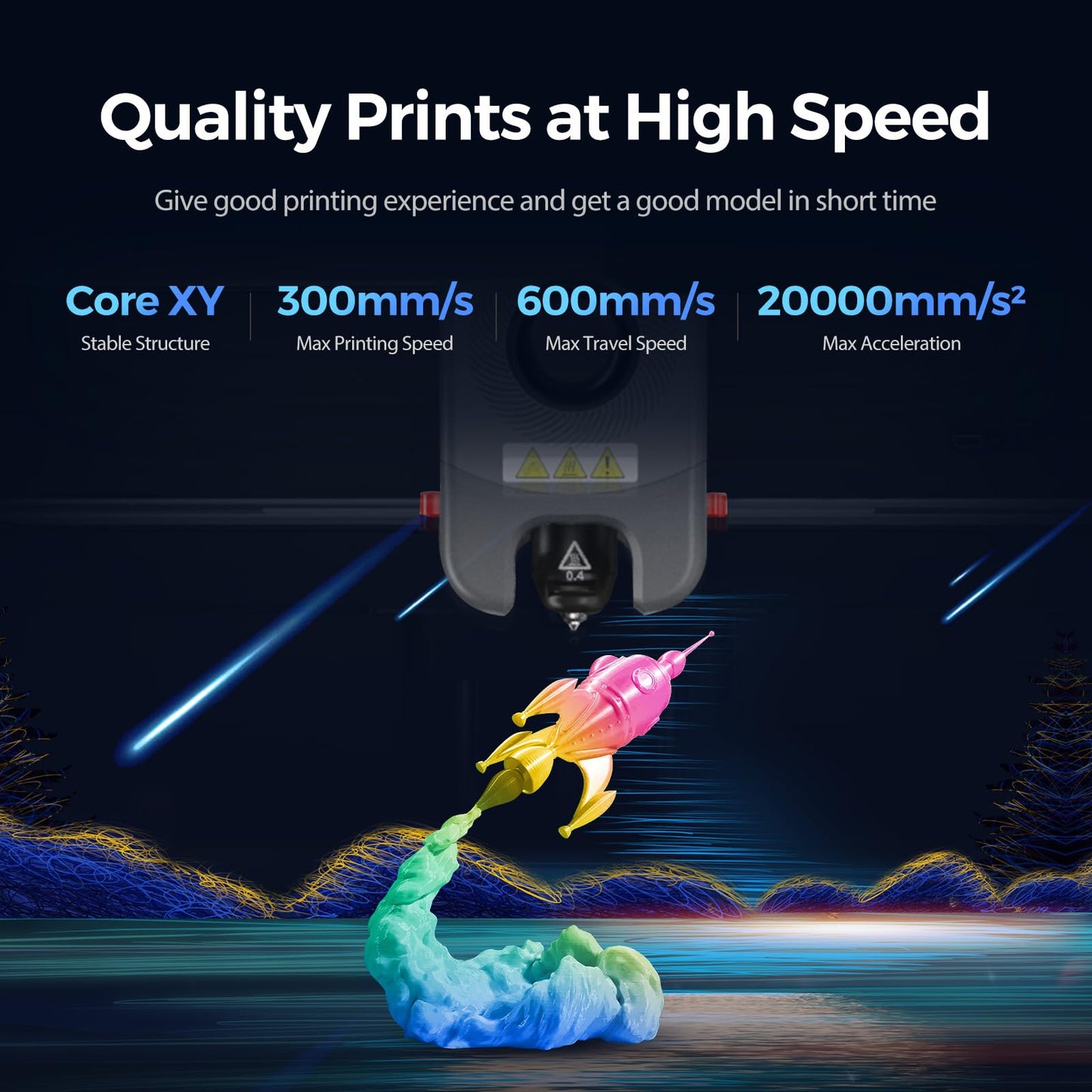 FLASHFORGE Adventurer 5M 3D Printer,Support PLA-CF,Print Size 220x220x220mm