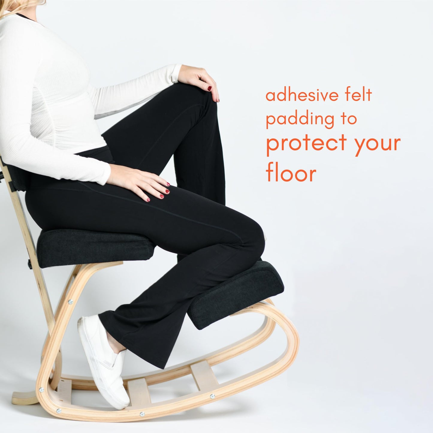 Sleekform East Austin Kneeling Chair, Posture Support Comfortable Ergonomic Kneeling Chair, Natural Back Pain Relief, Best for Posture