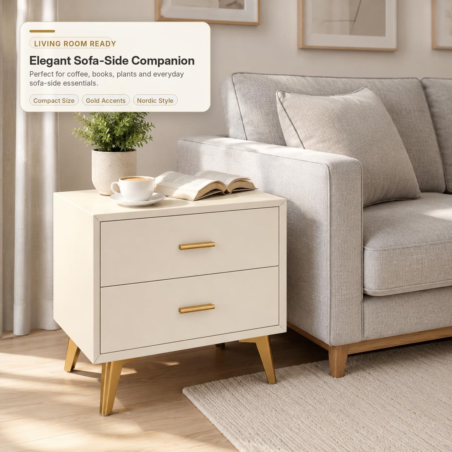BGEDL Light Luxury Bedside Shelf Premium Wood Bedside Cabinet Microfiber Leather Outsourcing Nightstand Waterproof Bedside Table with Drawer Side Table Multifunctional Storage Cabinet for Bedroom