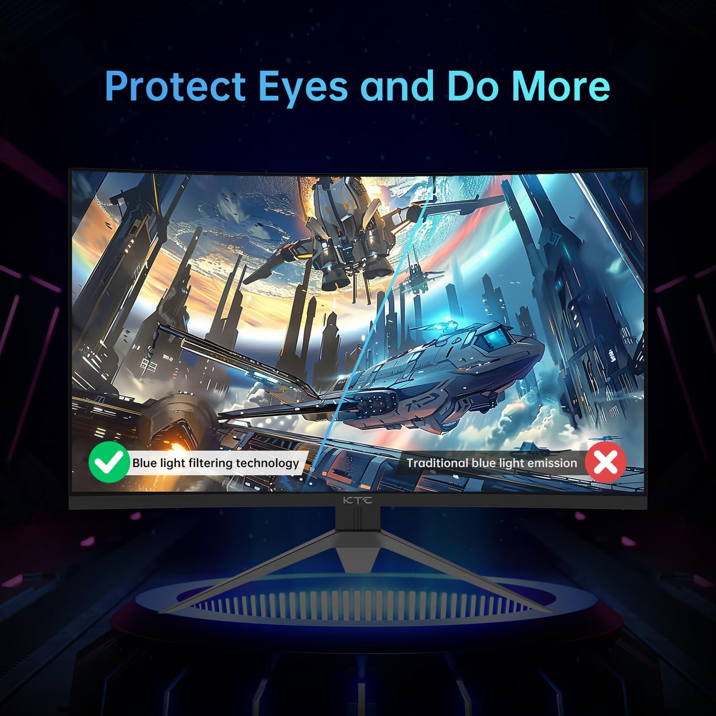KTC 32 inch 240Hz Curved Gaming Monitor, 1500R 1080P Curved Monitor 1ms, Adaptive Sync, HDR10, 125% sRGB, HDMI 2.0 x2 & DP1.4 x1, VESA, Tilt Adjustable,Xbox PS5 Switch, Black, H32S17F