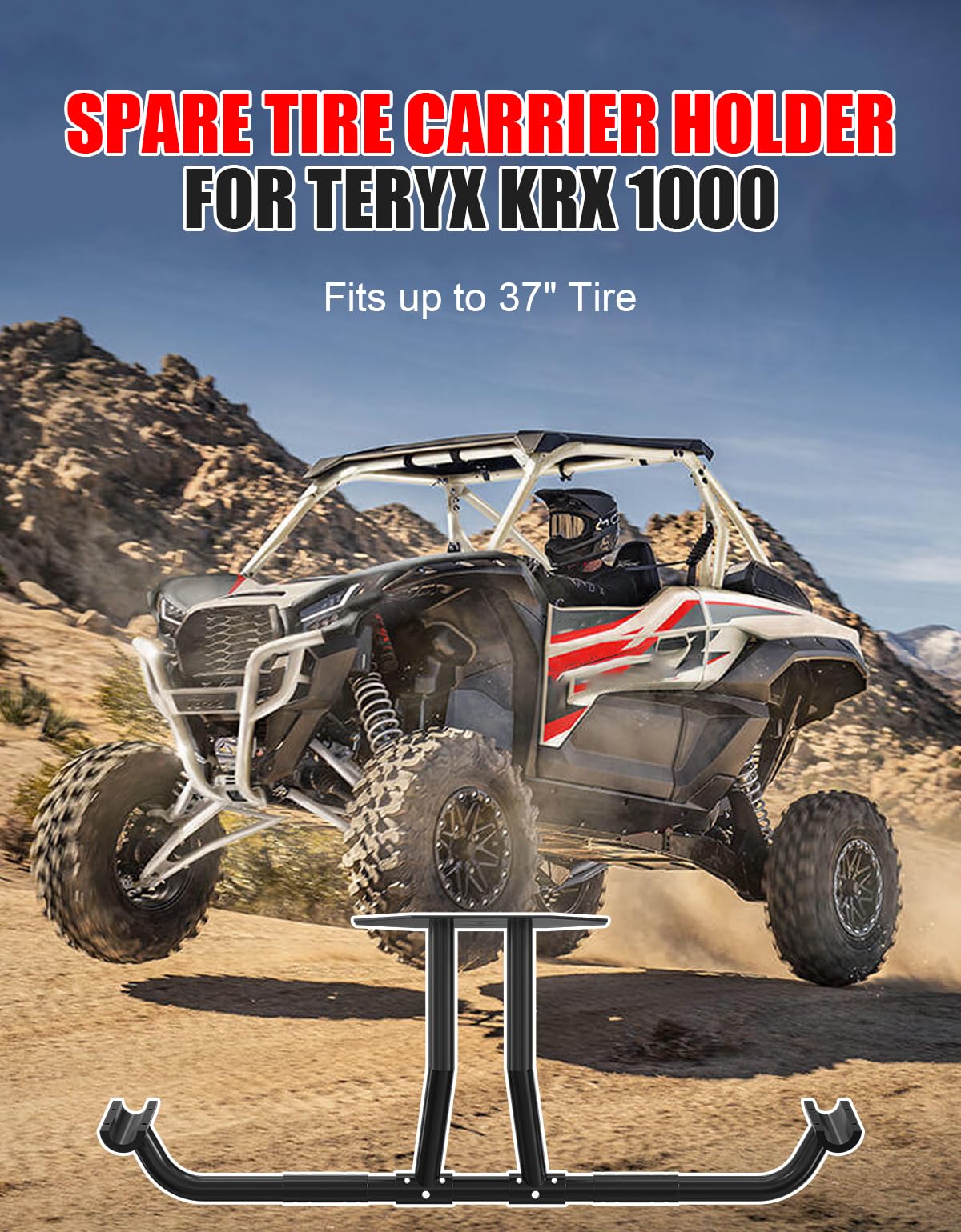 XATVXUTV Spare Tire Carrier for Kawasaki Teryx KRX 1000