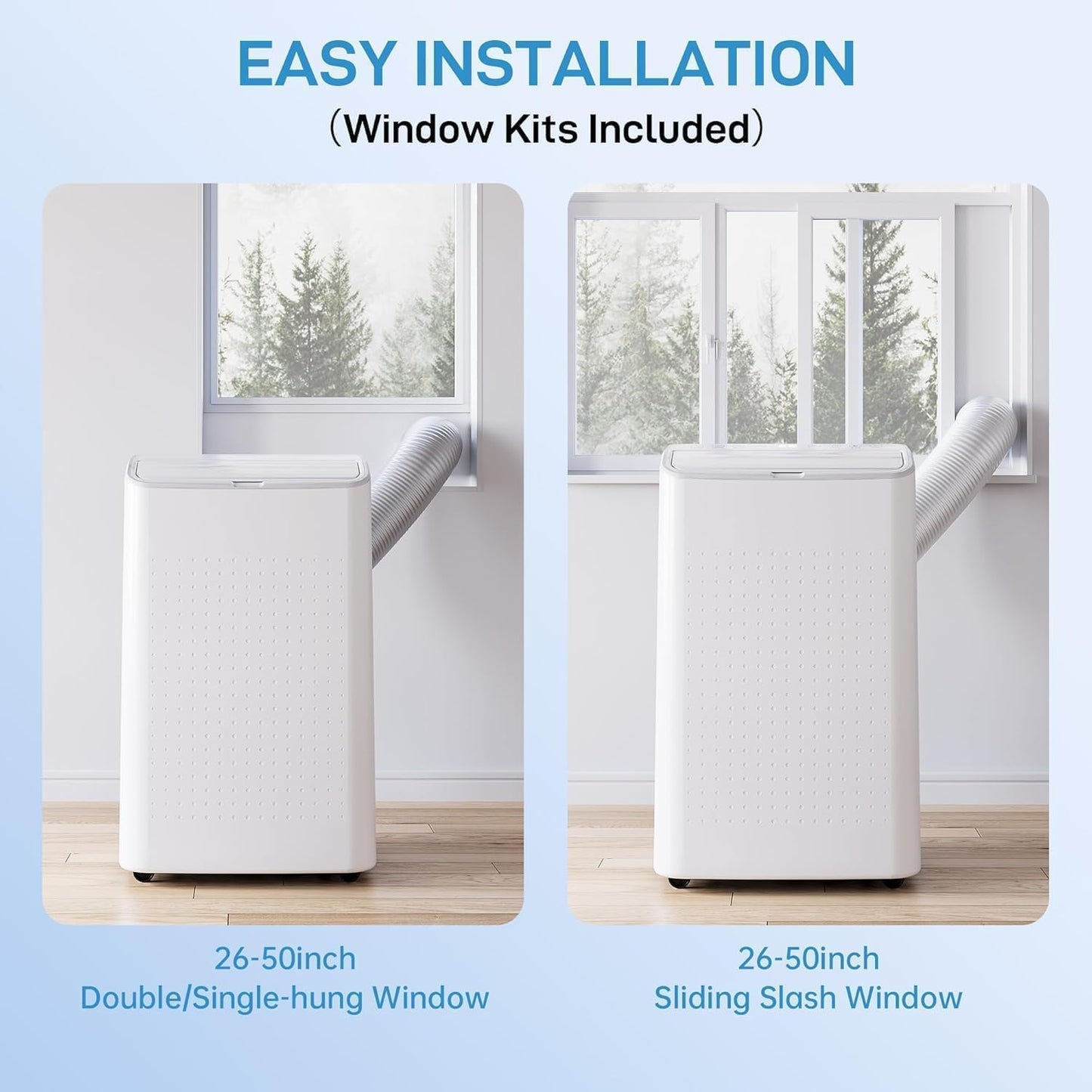 Garvee 1,4000 BTUs Portable Air Conditioner for 750 Sq.Ft Max.Portable AC Unit with Dehumidifier, Fan, Sleep, 24H Timer&Installation Kit, DOE Certified, Ceer 7.7,48dB,Remote Control,1115W,Grey