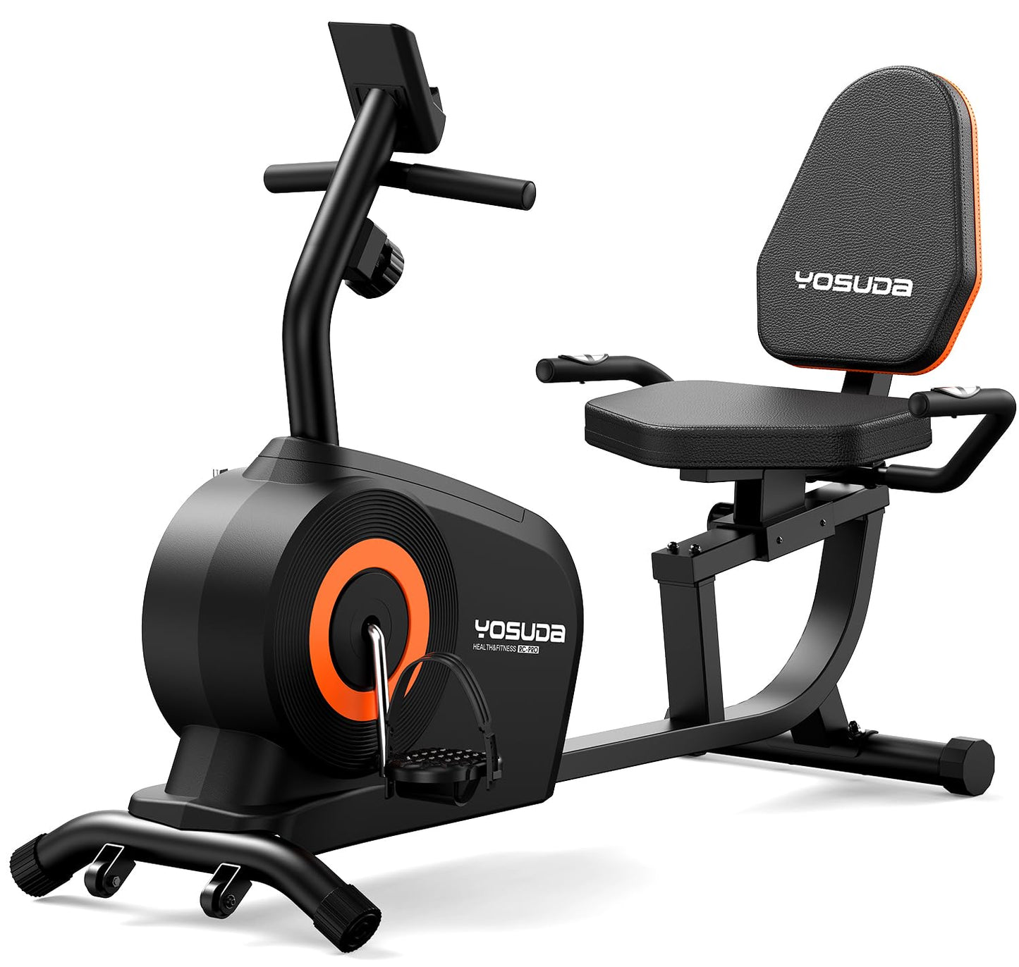 YOSUDA Recumbent Exercise Bike for Adults Seniors with Quick Adjust Seat, 350LB Capacity & 16-level Resistance, Black