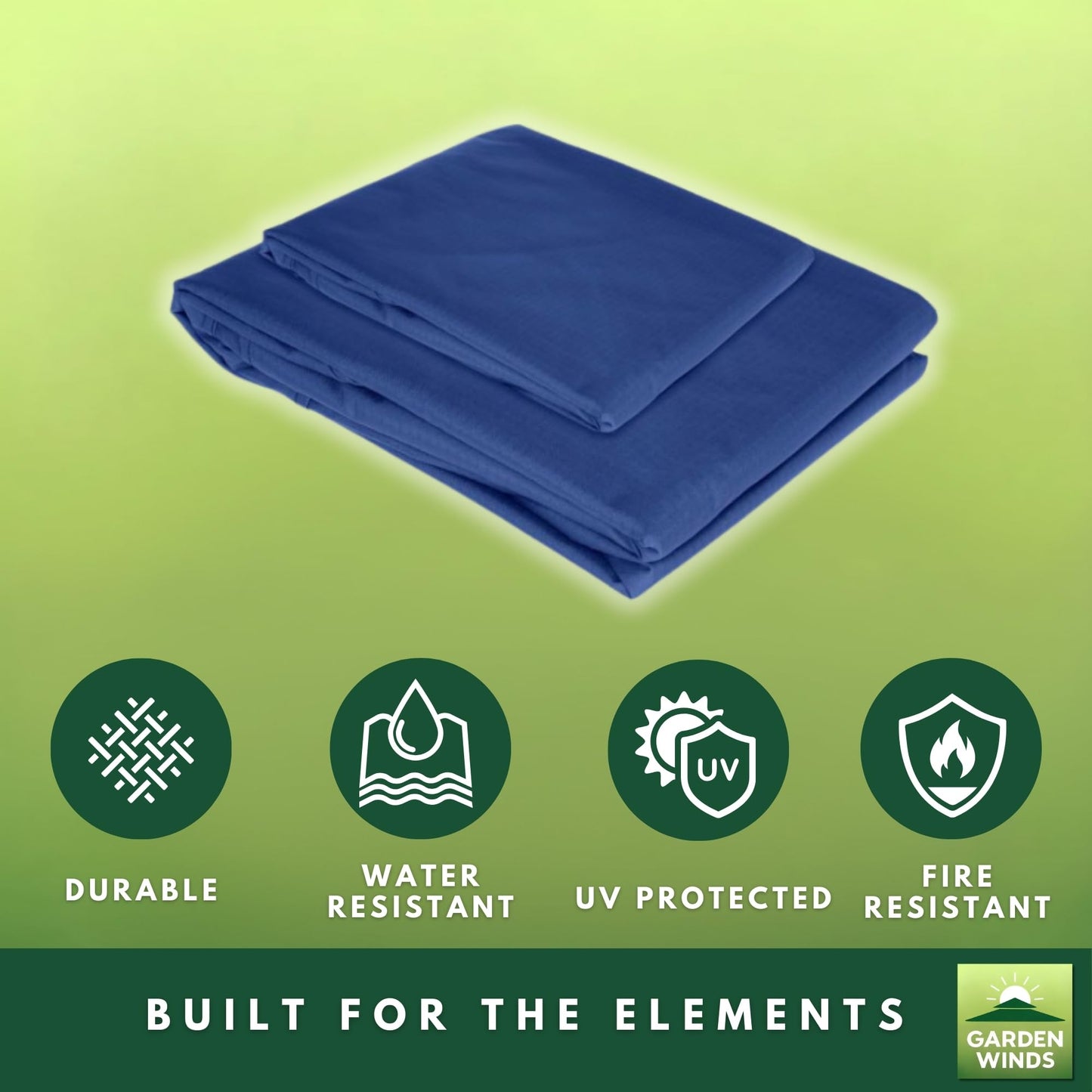 Garden Winds Reinforced RipLock 350 Replacement Canopy Top Cover Compatible with Shadow Creek 10’ x 12’ Gazebo Model L-GZ1140PST - True Navy