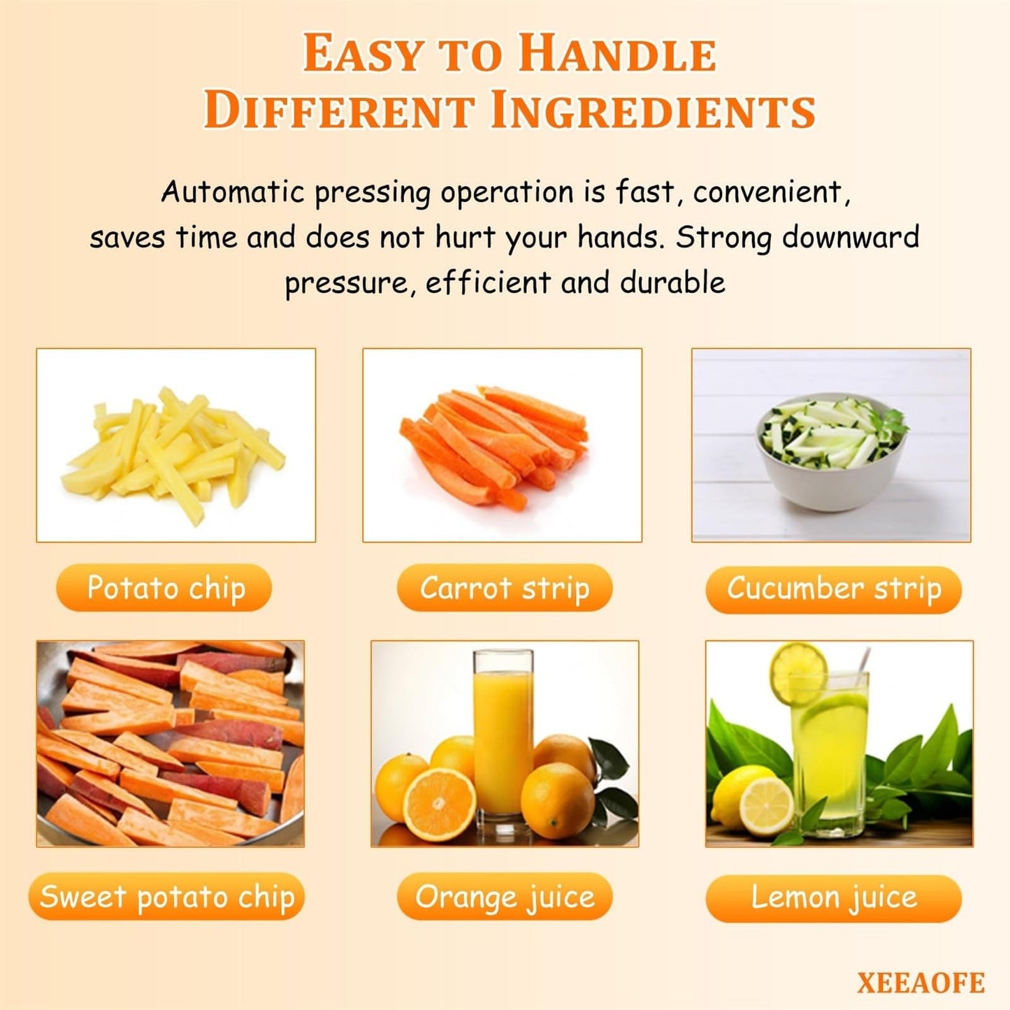 Electric Commercial Juicer and Potato Chips Cutter,Electric French Fry Cutter with Juicer Attachment,Stainless Steel Vegetable Chopper Machine,French Fry Cutter,Commercial Press Squeezer