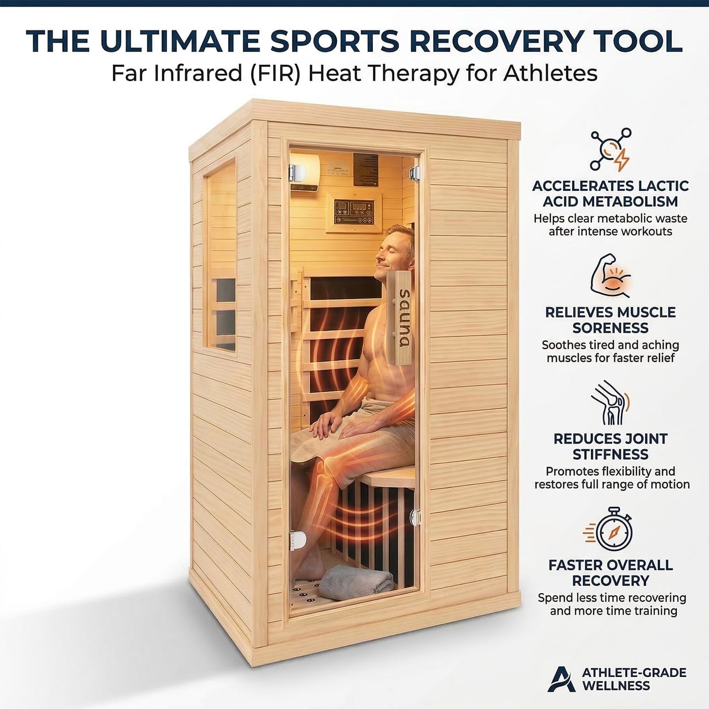 DWKWE Far Infrared Sauna Room for Home Use - 1350W Natural Hemlock Indoor Personal Wooden Personal Dry Sauna with Rapid Heating, Perfect for Athletes, Busy Professionals & Arthritis Sufferers
