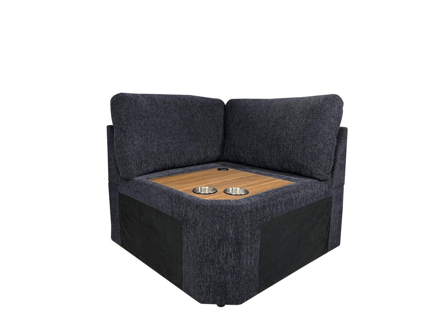 Ball & Cast 127" Oversized Modular L-Shaped Sectional Sofa,Large Chenille Upholstered Couch 7 Seat with Ottoman,Cup Holders&USB Ports,Comfty Sectionals W/Pillows&Storage Box,for Living Room,Dark Gray