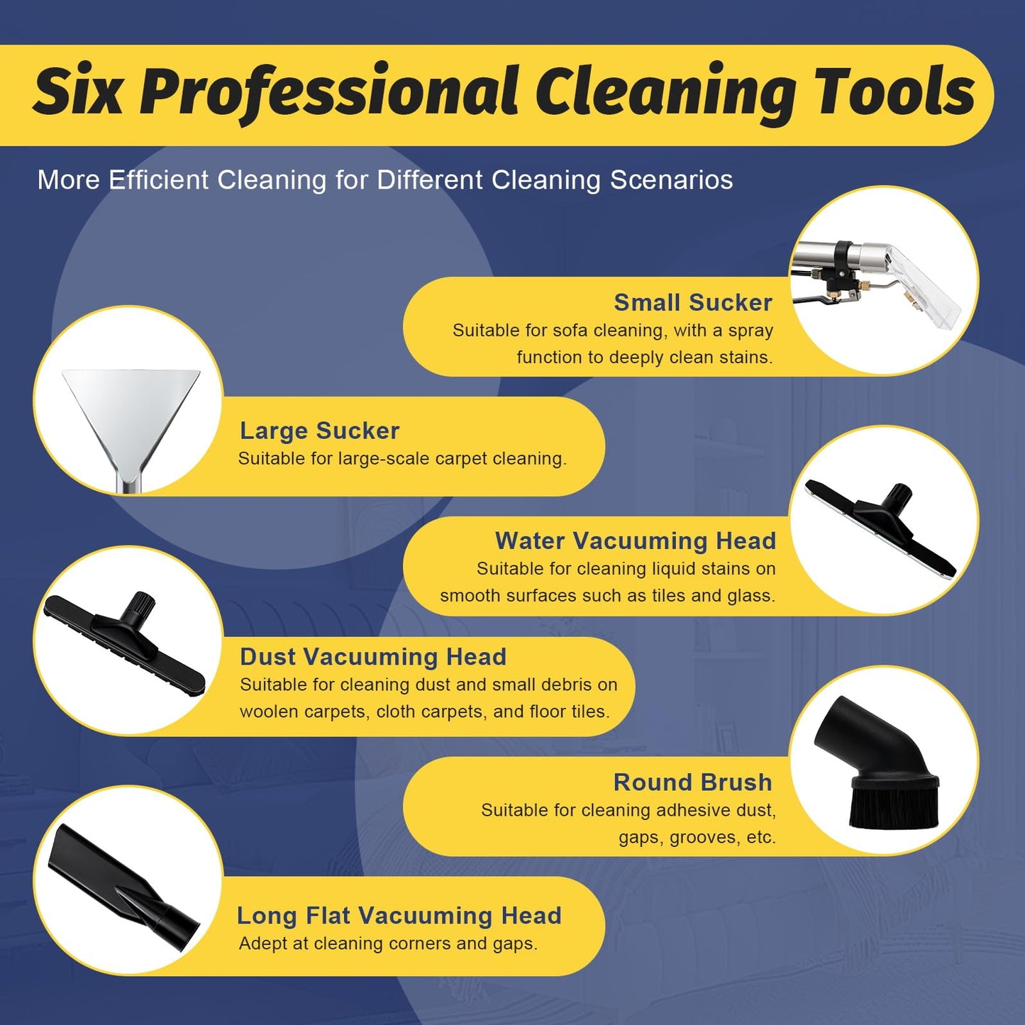 40L/11Gal Commercial Carpet Cleaner, 3 in 1 Multi-Purpose Floor Cleaning Machine Heavy Duty Extractor Vacuum Washing Machine, 1049W Powerful Sofa Curtain Carpet Cleaning Machine