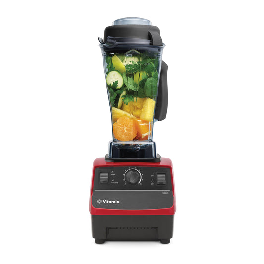 Vitamix 5200 Blender, Professional-Grade Blender for Smoothies, Soups, Ice Cream and More, Stainless-Steel Blades, Self-Cleaning Kitchen Appliance, 64 Oz Container, Red