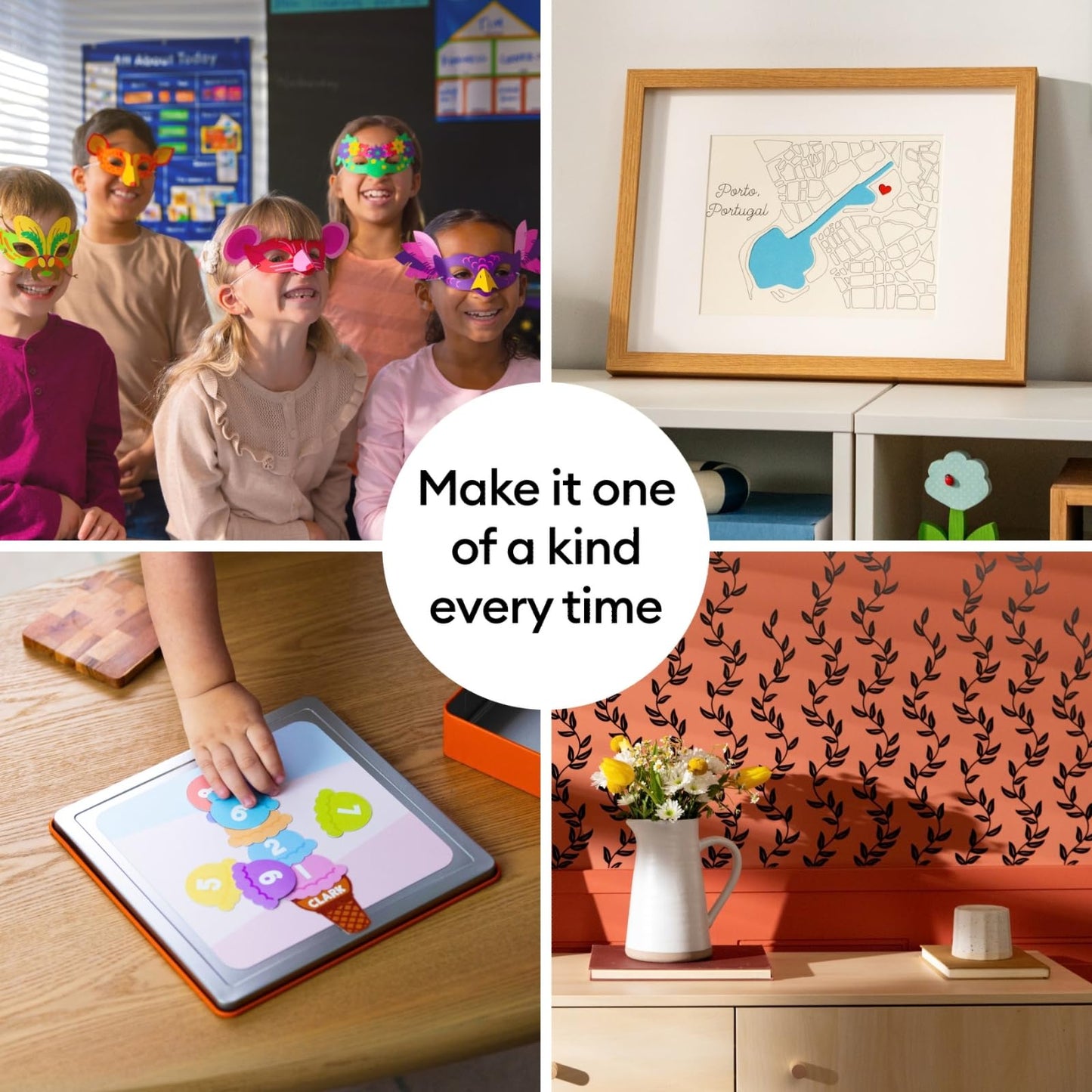 Cricut Explore 5 Multicolor Essential Bundle with EasyPress 9x9 - All-in-One Kit for Stickers, T-Shirts & Custom Apparel - Includes Multicolor Smart Vinyl & Iron-On, Heat Press & Card Supplies
