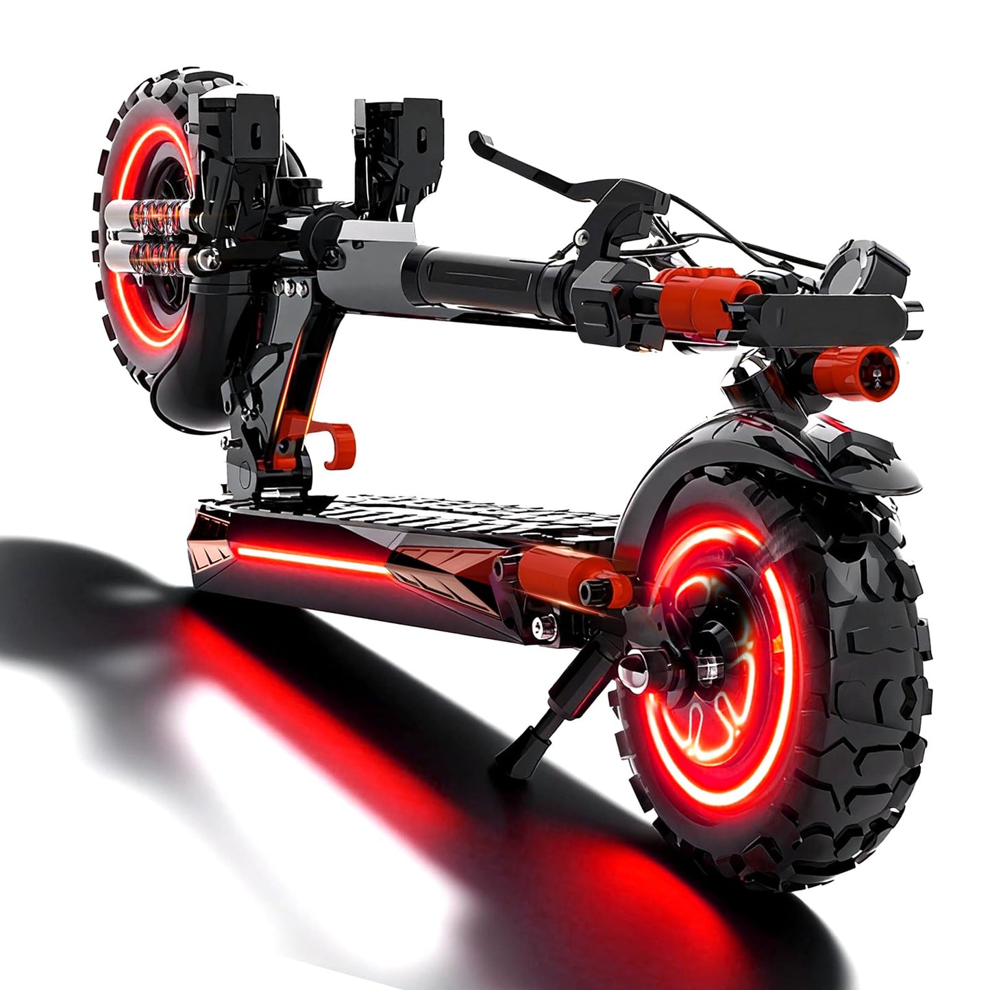 Electric Scooter Adults,1200/1600W Motor, 30/34 MPH Top Speed & 30/40 Miles Range, 48V 18/21AH Big Battery, 10/11" Off-Road Tire Folding E Scooter with Seat, Dual Braking System, Double Suspension