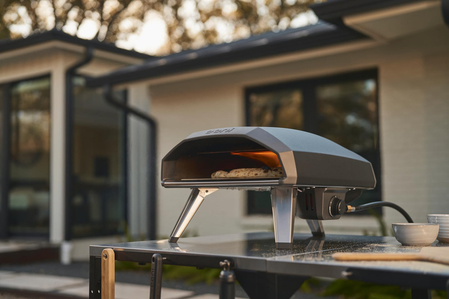 Ooni Koda 2 Propane Gas Pizza Oven – 14" Gas Powered Outdoor Oven with 28 mBar Regulator and Gas Hose, Gas Powered Portable Pizza Oven - Foundry Black