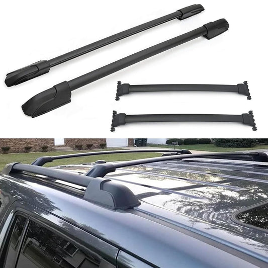 Roof Rack Side Rails Cross Bars Kit Compatible with Honda Pilot 2009-2015 | Aluminum Black Roof Luggage Carrier (4Pcs)