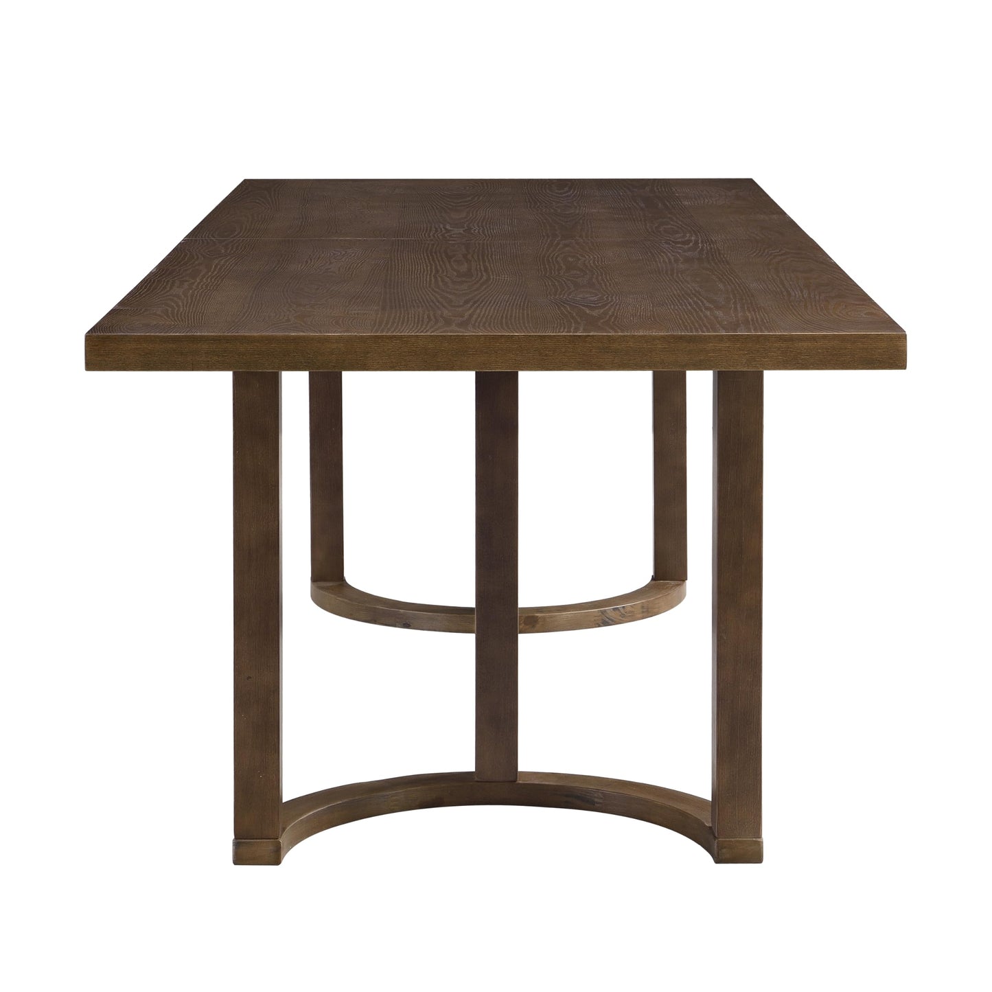 Christopher Knight Home Evat 95 Inch Dining Table for 6-8 People, Modern Kitchen Table with U-Shaped Legs, Large Wooden Rectangular Farmhouse Dinner Furniture for Dining Room, Home Office, Walnut