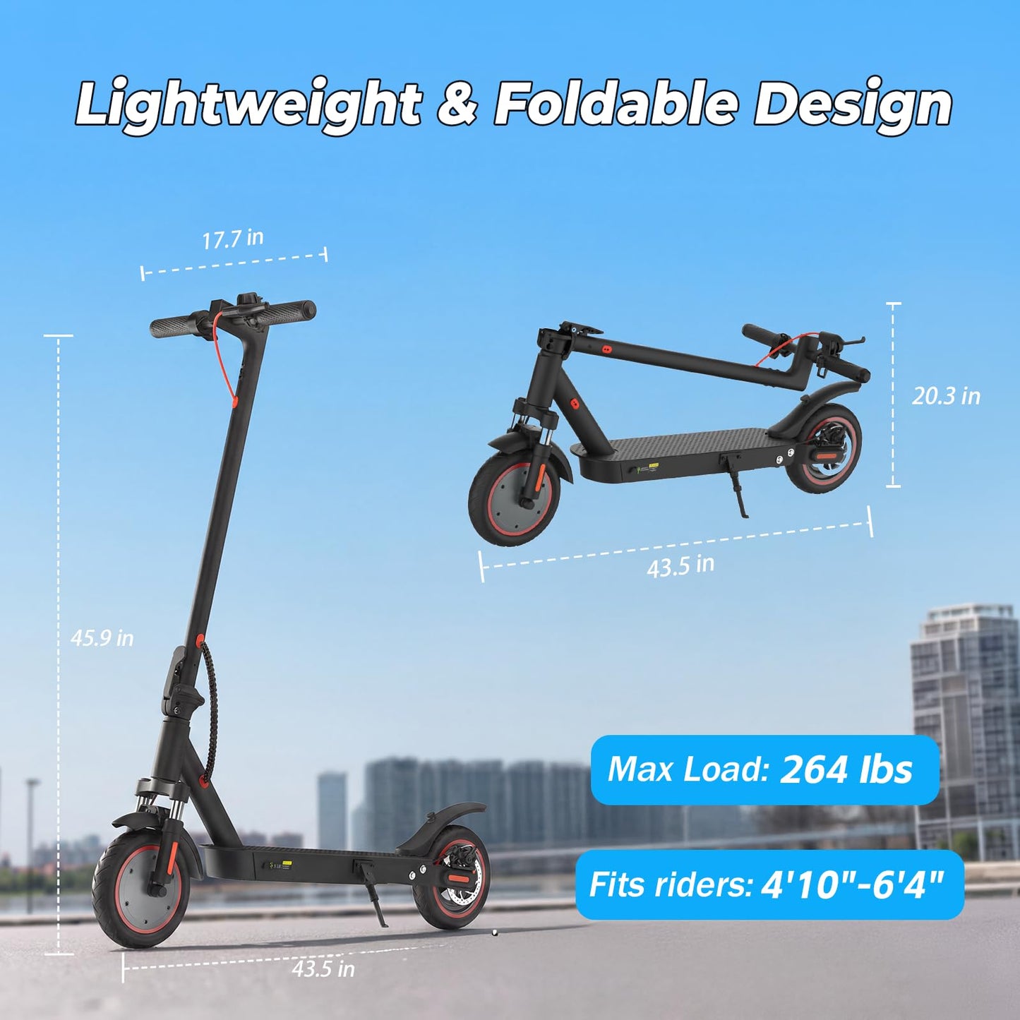 WAWSCOTE Electric Scooters - Electric Scooter for Adults, 500W/1500W Motor, 18/21/25 Max MPH, 21/28 Miles Range, APP Control, Cruise Control, Lightweight Foldable E-Scooter