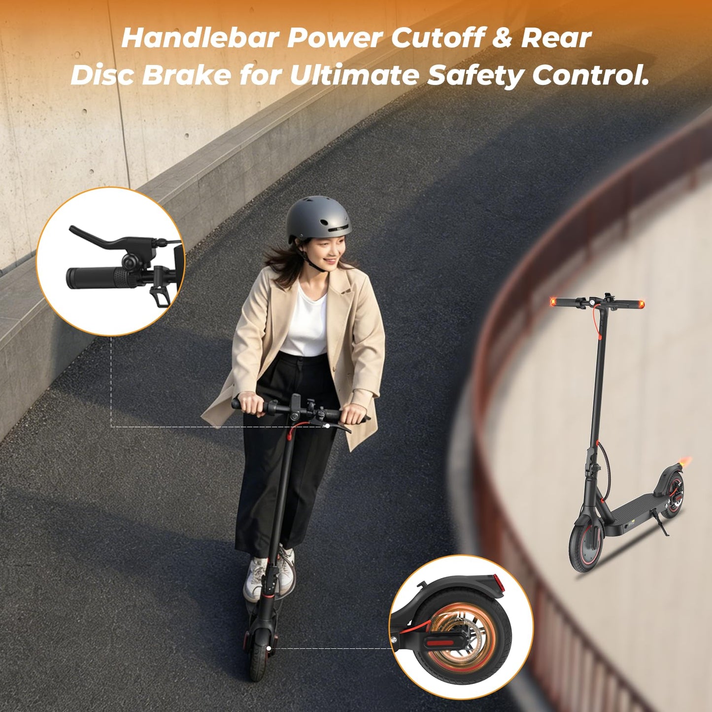 Fcgeoi Electric Scooter, 1000W/500W Powerful Motor, 28/21 Mile Range, 25/21/18 MPH Speed, 10" /8.5" Tire, Foldable Lightweight, App Control EScooter, Commuting Electric Scooter for Adults, Black Max