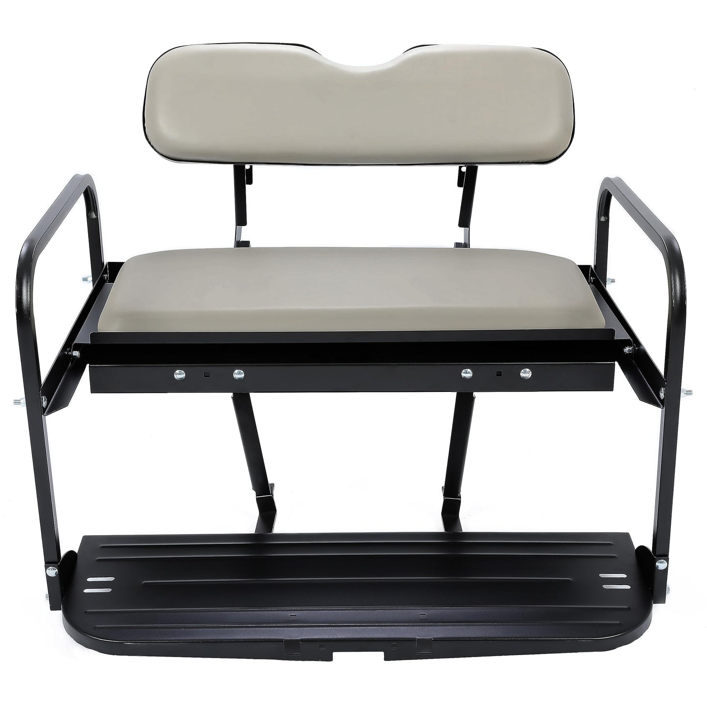 HECASA Foldable Rear Seat Kit Compatible with Yamaha G14 G16 G19 G22 Golf Cart Steel Frame Blue-Gray Artificial Leather