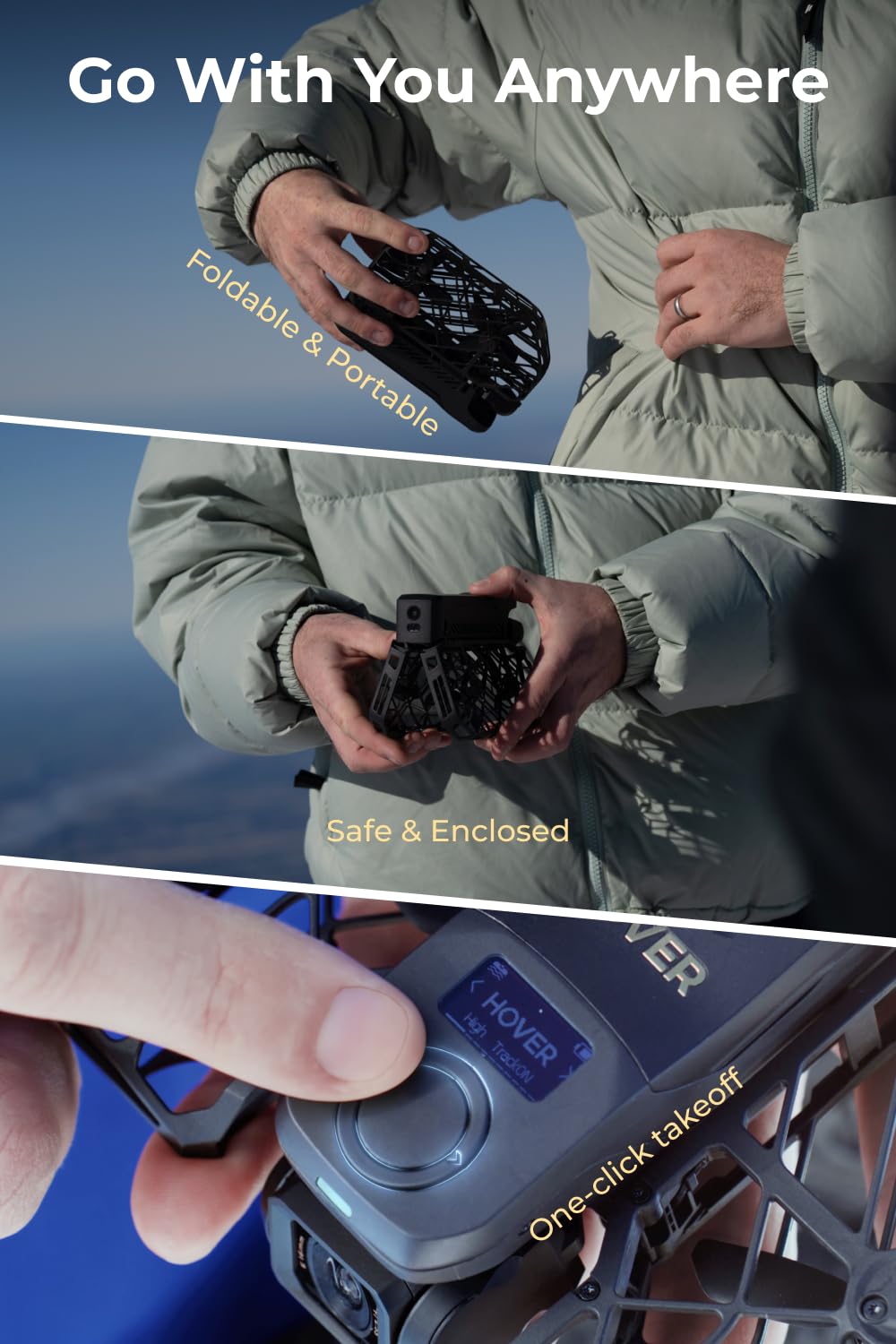 HOVERAir X1 PROMAX 8K Drone with Camera, Foldable Action Flying Camera with 42 KM/H Follow Speed, 10+ Fully Automatic Flight Modes, Fly Anywhere with OmniTerrain, SmoothCapture 2.0(Basic Combo)