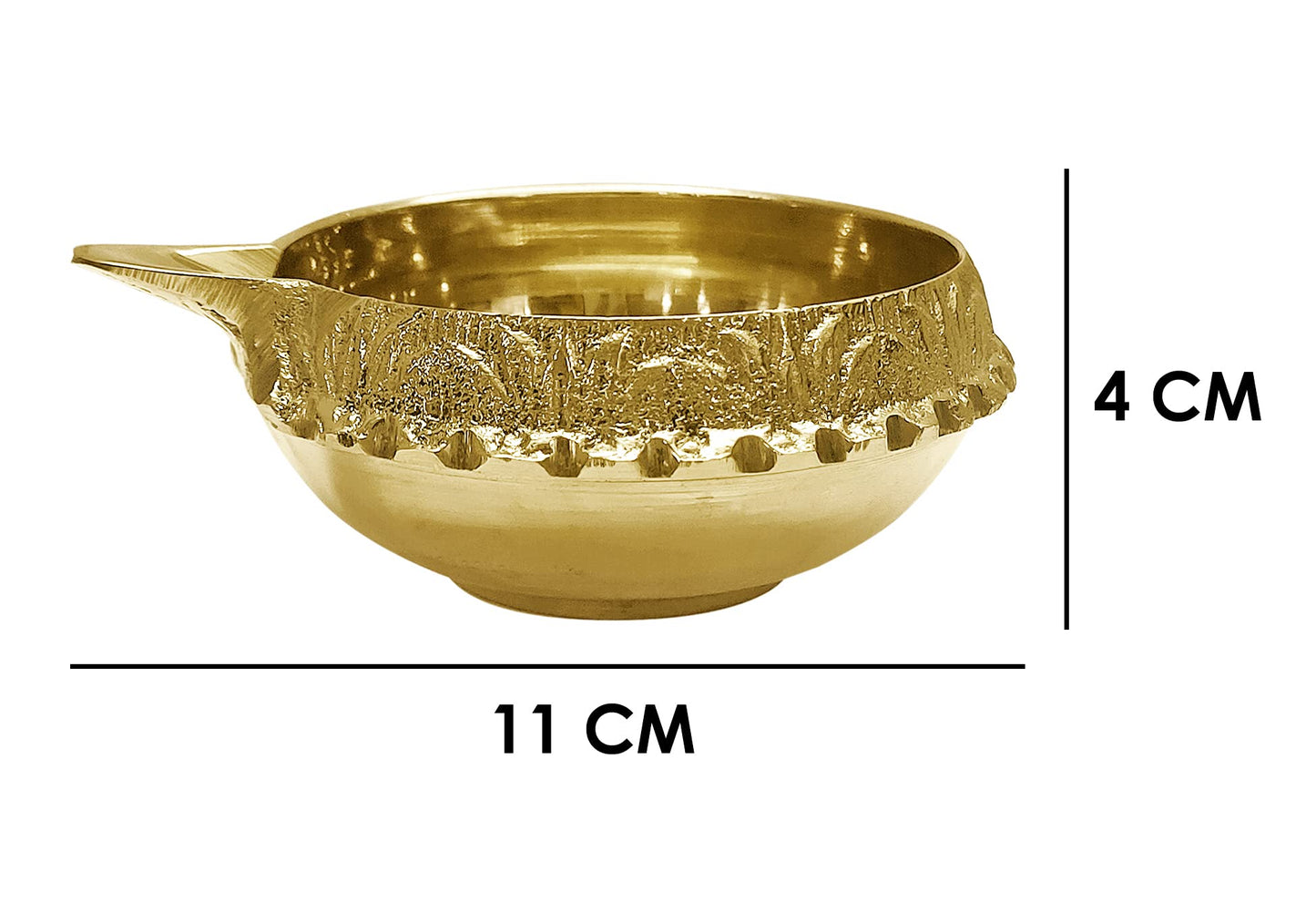 Craftsman SATVIK Brass Aarti Diya with 16 Inch Red Akhand Jyoti, Large Size, Ideal for Puja and Festive Celebrations
