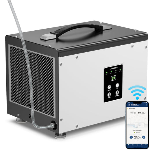 ALORAIR Wi-Fi Crawl Space and Basement Dehumidifier, 70 Pint with Pump, Auto-Defrost, Covers Up to 1000 Sq Ft, Memory Start, cETL Listed, Commercial Grade