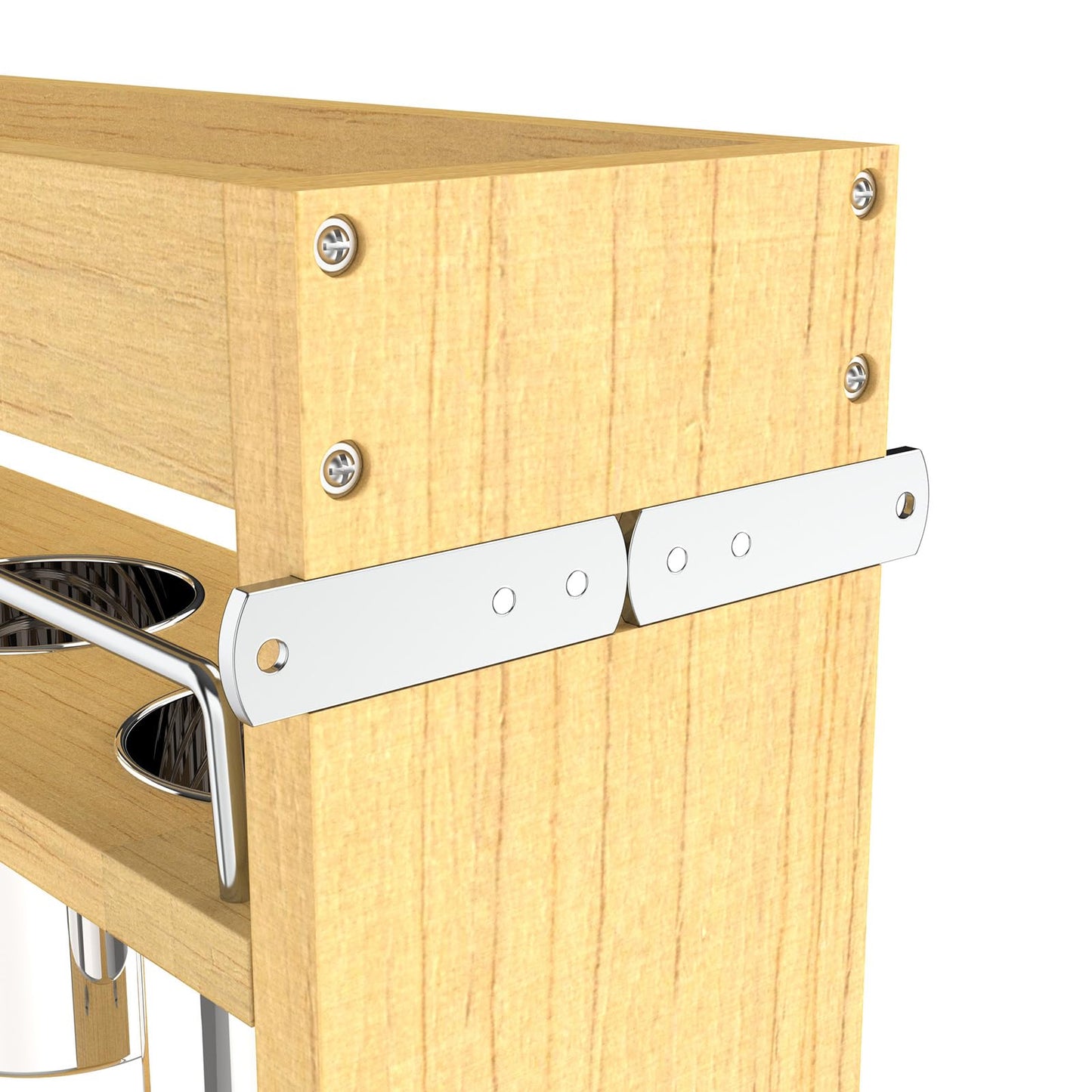 Pull Out Cabinet Organizer 5" Soft-Close Wood Pullout Shelf Organizer for Utilities Kitchen and Bathroom Base Cabinets, Slide Out Spice Rack