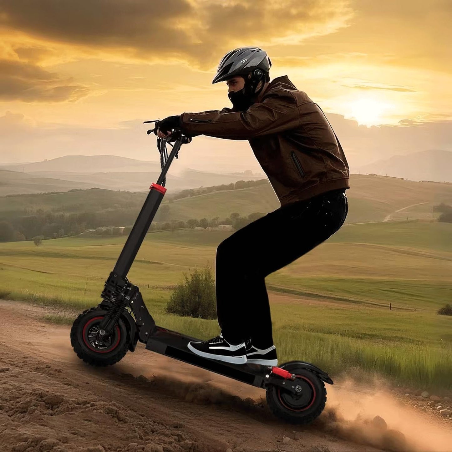 Electric Scooter Adults,1200/1600W Motor, 30/34 MPH Top Speed & 30/40 Miles Range, 48V 18/21AH Big Battery, 10/11" Off-Road Tire Folding E Scooter with Seat, Dual Braking System, Double Suspension