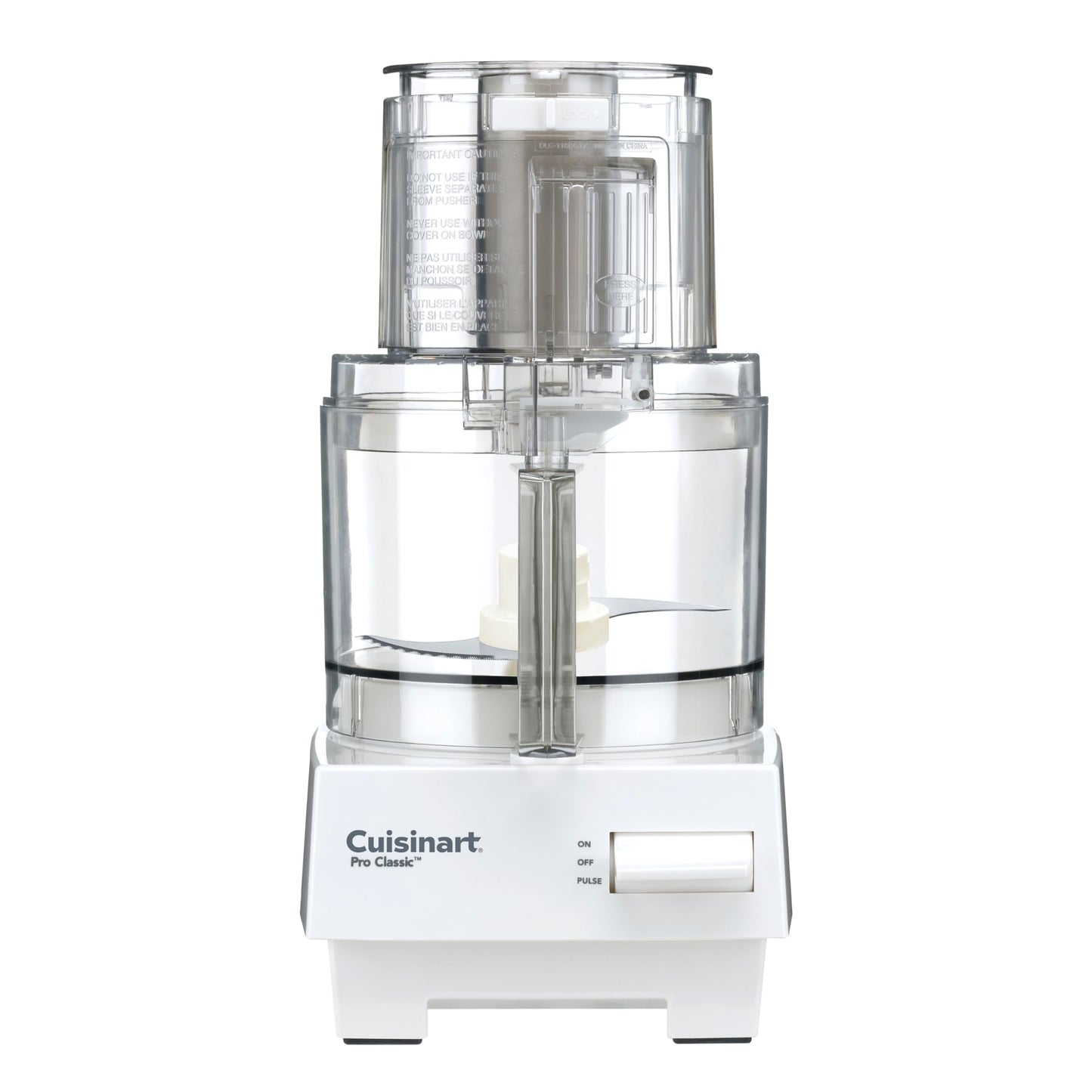 Cuisinart 7-Cup Pro Classic Food Processor, 600-Watt Motor, Vegetable Chopper & Blender for Mincing, Dicing, Shredding, Puree & Kneading Dough, DLC-10SYP1, White