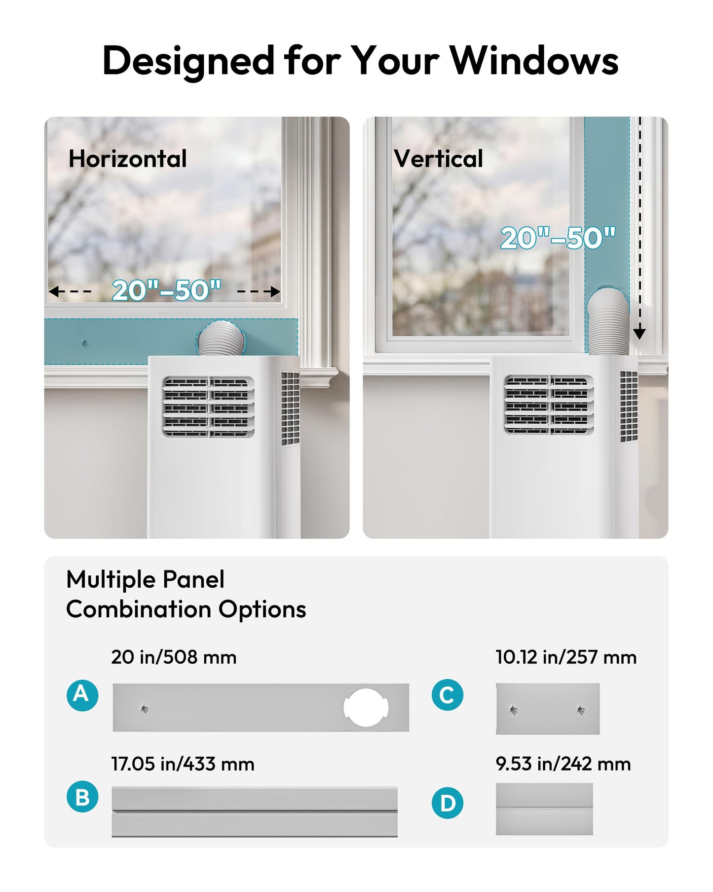 EUHOMY Portable Air Conditioners 14,000 BTU, Smart 4-in-1 Portable AC Unit Cools Up to 650 Sq.Ft, Cool, Dehumidifier, Fan, Remote/WiFi App Control, Window Kit for Bedroom, 350 CFM, 24H Timer