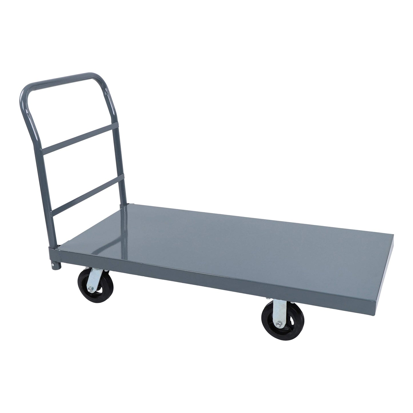 BISupply Platform Truck Industrial Flat Dolly Cart with Wheels - Heavy Duty 24 x 48 Cart - 2000lb Capacity Flatbed Hand Truck 1 Pack