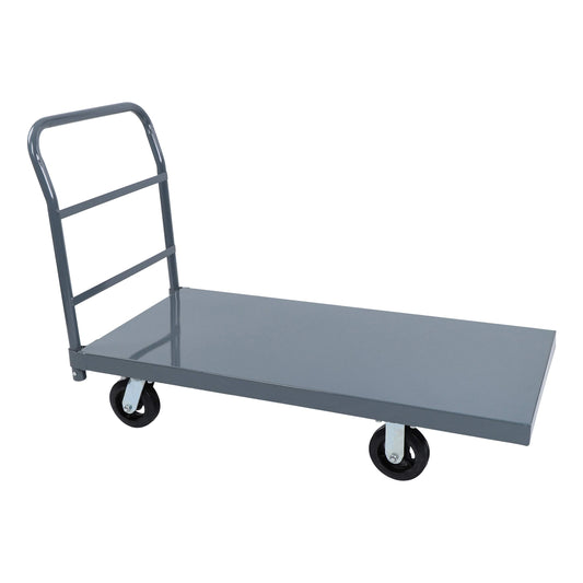 BISupply Platform Truck Industrial Flat Dolly Cart with Wheels - Heavy Duty 24 x 48 Cart - 2000lb Capacity Flatbed Hand Truck 1 Pack