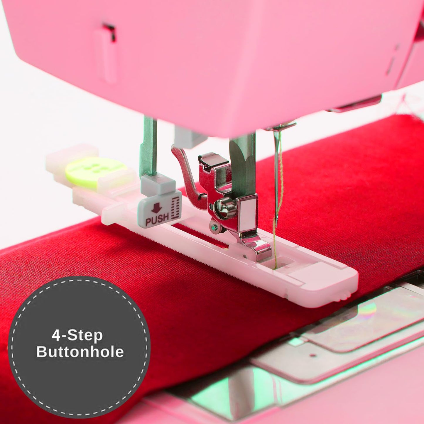 SINGER® Heavy Duty 4411 (Pink) High Speed Sewing Machine + Accessories | 11 Built-In Stitches Deliver 69 Stitch Applications | 60% More Power, 1100 Stitches/Min | Metal Frame, 4-Step Buttonhole
