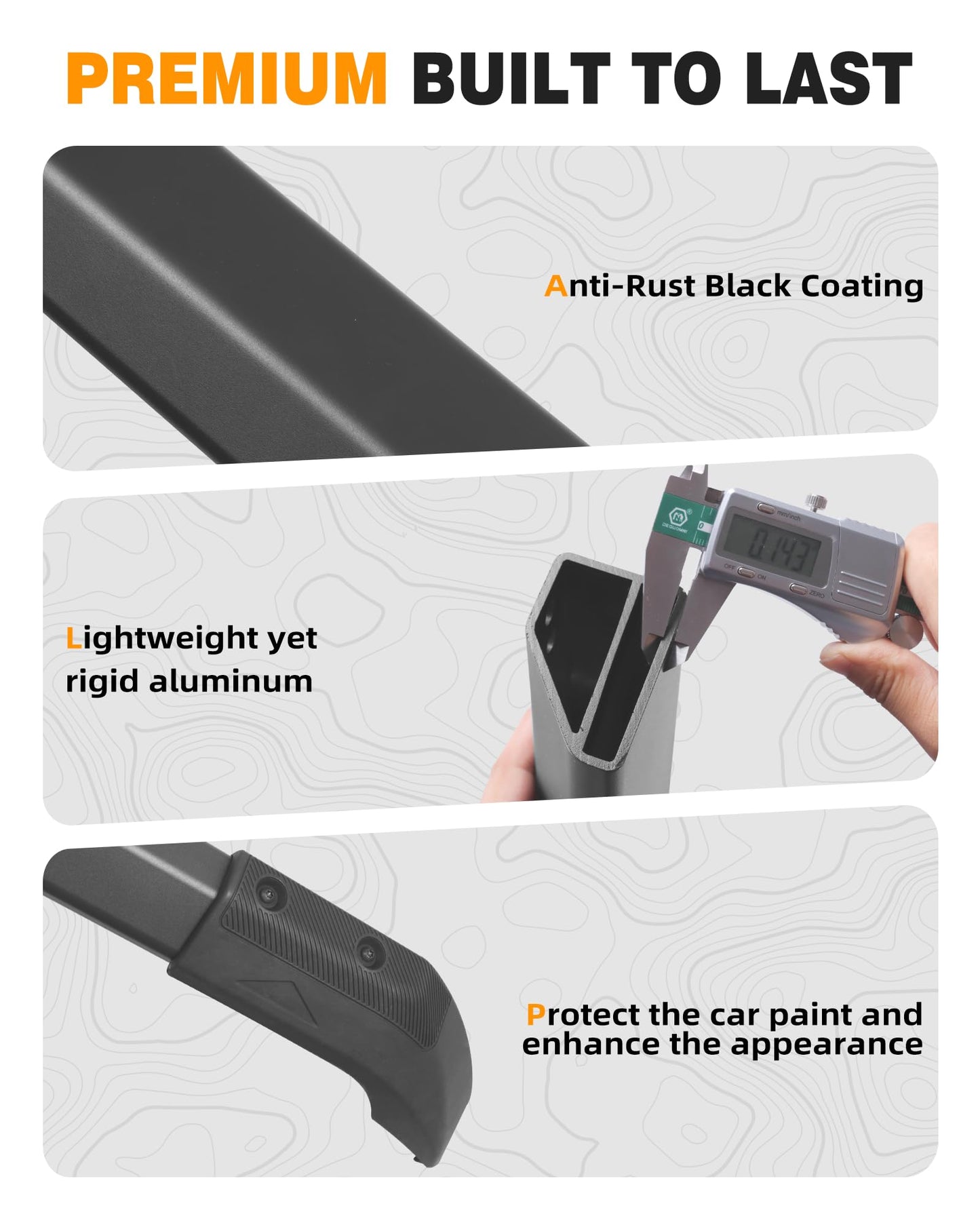 Snailfly Roof Rack Cross Bars 4PCS for Ford Bronco 2021-2026 Hard Top Only 2-Door & 4-Door - Aluminum Rooftop Cargo Luggage Carrier, Low Profile, (Not for Bronco Sport,Raptor, 4Door Badlands 2.7L)